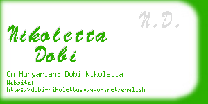 nikoletta dobi business card